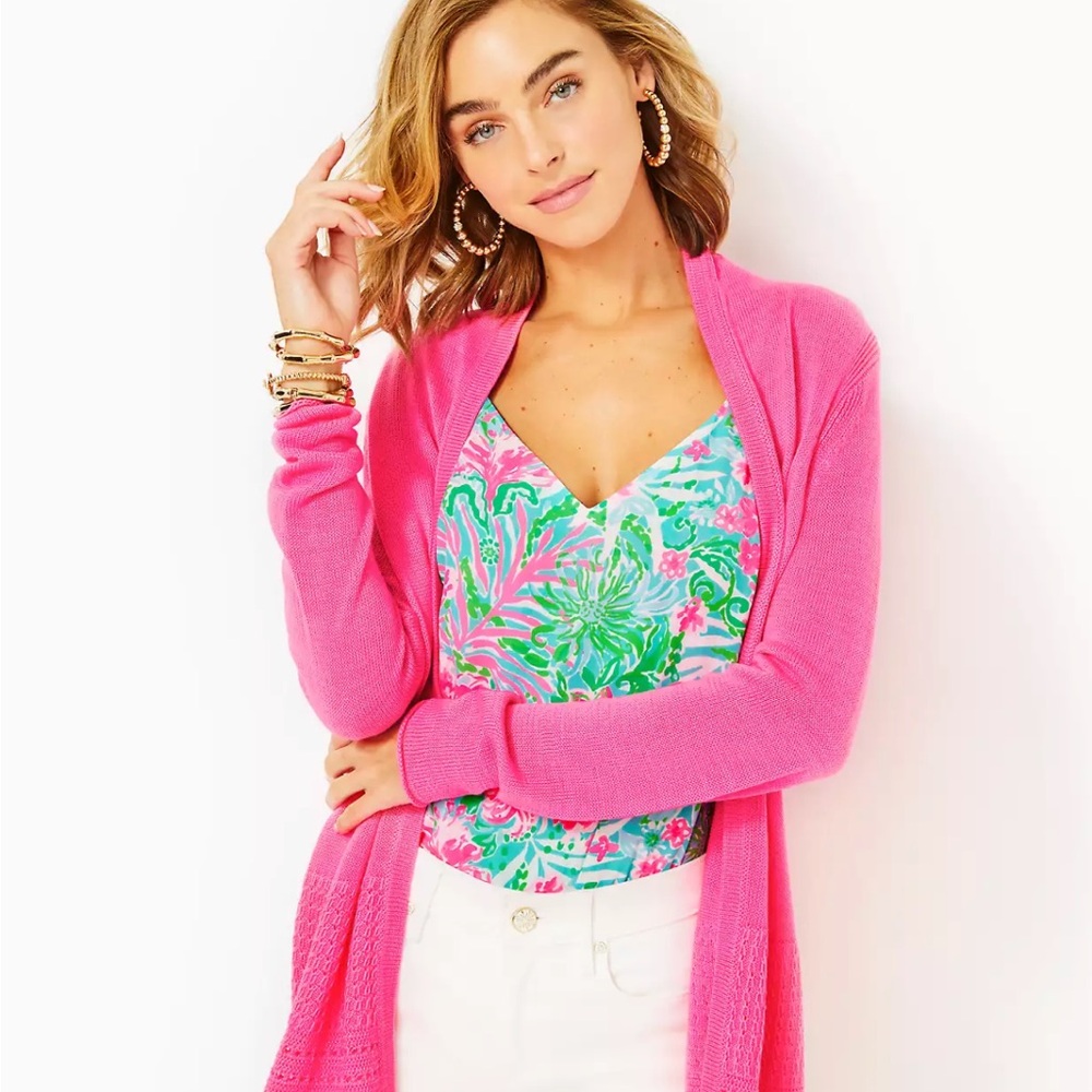 Lilly Pulitzer Vibrant Pink Cardigan